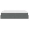 vidaXL Cadru pat otoman cu saltea țesătură gri închis 140x190cm