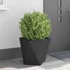 vidaXL Jardinieră 2 pcs Negru 50 x 50 x 50 cm Oțel