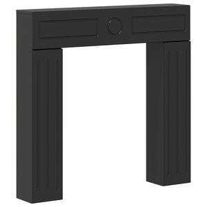 vidaXL Cadru pentru șemineu Negru 102 x 18 x 100,5 cm Lemn prelucrat