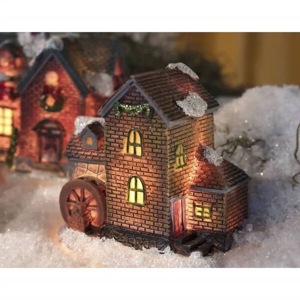 Ambiance Set figurine din satul de Crăciun, 9 piese, cu lumină