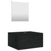 vidaXL Set de mobilier de baie cu 2 piese, lemn prelucrat negru