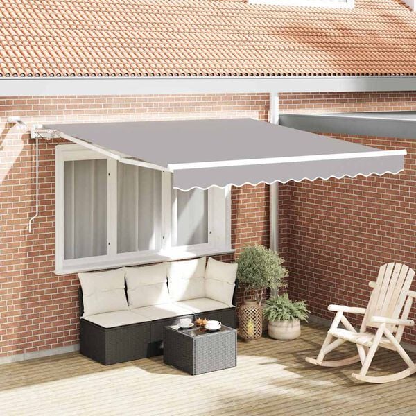 vidaXL Cortina Retractabilă Gri deschis 300 x 250 cm