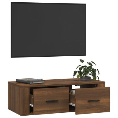 vidaXL Dulap TV suspendat, stejar maro, 80x36x25 cm, lemn prelucrat