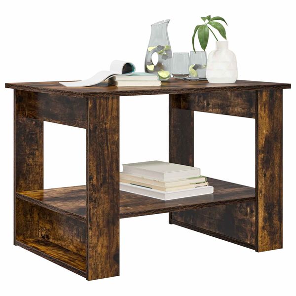vidaXL Masă de cafea Stejar fumuriu 72 x 50 x 50 cm Lemn compozit