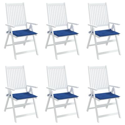 vidaXL Perne scaune grădină 6 buc. albastru 50x50x3 cm țesătură Oxford