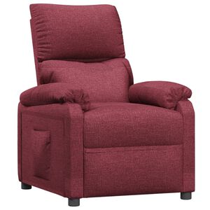 vidaXL Fotoliu rabatabil, roșu vin, material textil