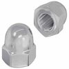 vidaXL Nuci Acorn Hexagonale 2 pcs Argintiu m8 Metal