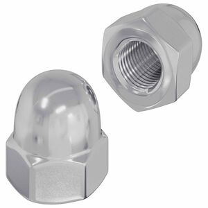 vidaXL Nuci Acorn Hexagonale 2 pcs Argintiu m8 Metal