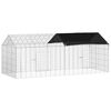 vidaXL Custodie pentru iepuri Argintiu 200 x 78 x 78 cm