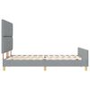 vidaXL Cadru de pat cu headboard Gri deschis 160 x 200 cm țesătură