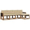 vidaXL Set de canapele de exterior 5 buc. Natural și Bej