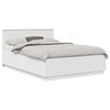 vidaXL Cadru de pat cu headboard Alb 150 x 200 cm Lemn compozit