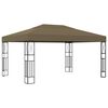 vidaXL Pavilion, gri taupe, 3 x 4 m, material textil