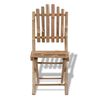vidaXL Scaune de grădină pliabile, 2 buc., bambus