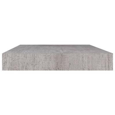 vidaXL Raft de perete suspendat, gri beton, 40x23x3,8 cm, MDF