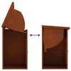 vidaXL Cutie pentru colet cu depozitare Ruginit 47.5 x 38 x 59 cm