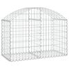 vidaXL Coș gabion arcuit, 100x50x60/80 cm, fier galvanizat