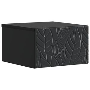 vidaXL Masă laterală montată pe perete Negru 34,5 x 33 x 20 cm
