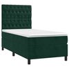 vidaXL Pat box spring cu saltea, verde &icirc;nchis, 80x200 cm, catifea