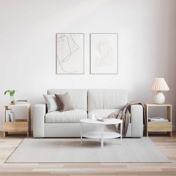 vidaXL Raft pentru reviste 2 pcs Stejar Sonoma 35 x 30 x 45 cm