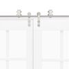 vidaXL Set piese pentru ușă glisantă, argintiu, 400 cm oțel inoxidabil