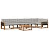 vidaXL Set de canapele de exterior 7 pcs Natural și gri deschis