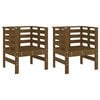 vidaXL Scaune grădină, 2 buc., maro miere 61,5x53x71 cm lemn masiv pin