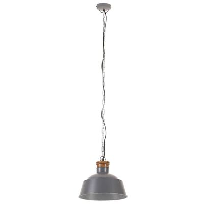 vidaXL Lampă suspendată industrială, gri, 32 cm, E27