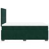 vidaXL Pat box spring cu saltea, verde &icirc;nchis, 120x200 cm, catifea