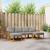vidaXL Set de canapele de exterior 6 pcs Gri natural și deschis