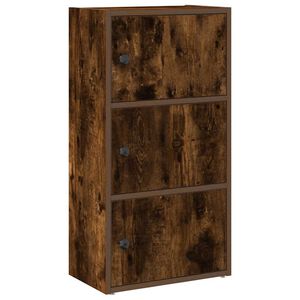 vidaXL Bibliotecă, stejar fumuriu, 40x24x77 cm, lemn prelucrat