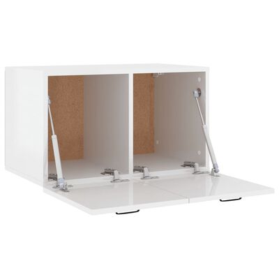 vidaXL Dulap de perete, alb extralucios, 60x36,5x35 cm, lemn compozit