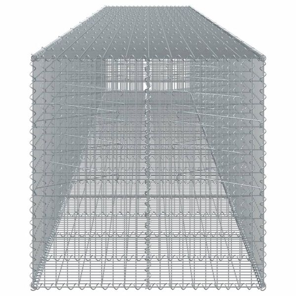 vidaXL Coș gabion cu capac, 850x100x100 cm, fier galvanizat