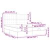 vidaXL Cadru de pat otoman cu saltele crem 180x200cm stofa