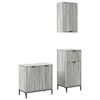 vidaXL Set de mobilier pentru baie 3 buc. Gri Sonoma