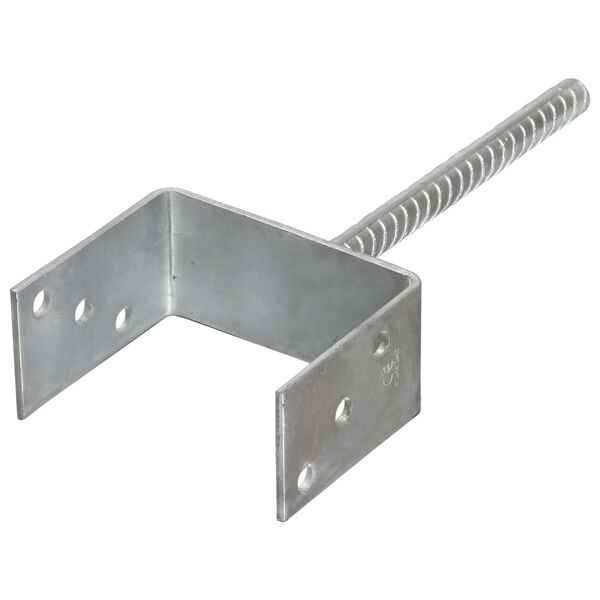 vidaXL Ancore de gard, 6 buc., argintiu, 12x6x30 cm, oțel galvanizat