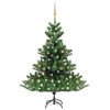 vidaXL Brad artificial Crăciun cu LED și globuri Nordmann Verde 180 cm