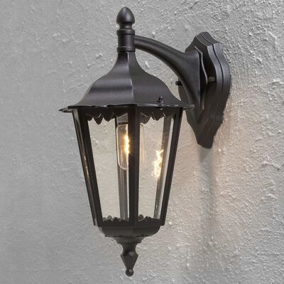 KONSTSMIDE Lampă de perete "Firenze" orientare în jos, negru mat