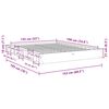 vidaXL Cadru de pat fără saltea 135x190 cm din lemn masiv de stejar