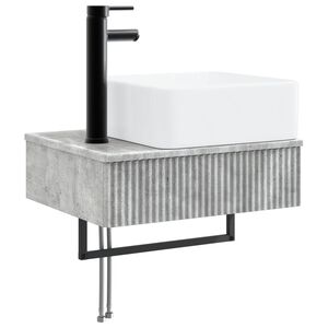 vidaXL Basin de spălare montat pe perete Gri Beton 53 x 35 x 39 cm