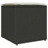 vidaXL Cutie pentru perne Negru 50 x 50 x 50 cm poliratan