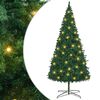 vidaXL Brad de Crăciun cu lumini decorative cu coarde Verde 400 cm PVC