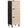 vidaXL Bufet Finisaj Alb Spălat 40 x 33 x 110 cm Lemn de mango solid