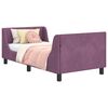 vidaXL Cadru de pat pentru copii cu spătar Violet 80 x 160 cm Catifea