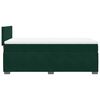 vidaXL Pat box spring cu saltea, verde &icirc;nchis, 90x200 cm, catifea