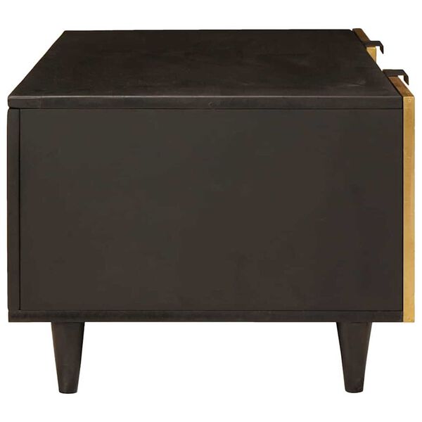 vidaXL Masă de cafea Negru și Aur 100 x 54 x 40 cm Lemn masiv de mango