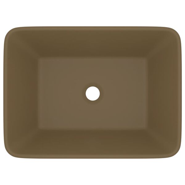 vidaXL Chiuvetă de baie lux, crem mat, 41x30x12 cm, ceramică