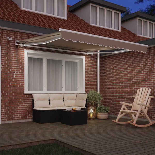 vidaXL Cortina Retractabilă Bej 300 x 250 cm Poliester și metal
