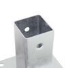 vidaXL Baze stâlp pătrate 12 buc Argintiu 71x71 mm Oțel galvanizat