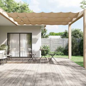 vidaXL Copertină verticală, gri taupe, 140x800 cm, țesătură oxford